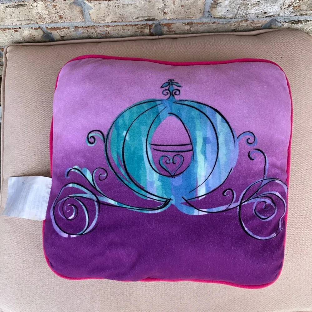 Disney Princess Cinderella Set Of 2 Pink Purple Decorative Throw Pillows